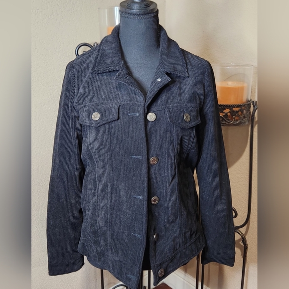 NWT Nasty Gal Women's Black Corduroy Lined Jacket - Picture 1 of 8
